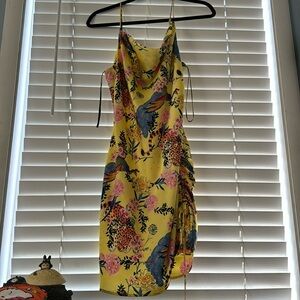 Forever 21 yellow tropical dress